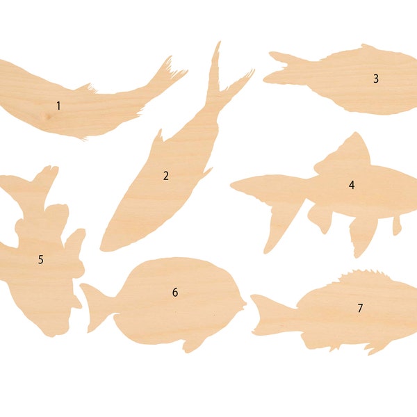 Unfinished Wooden Fish Craft Shape