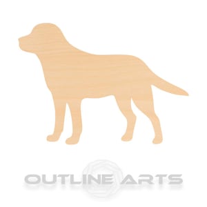 Unfinished Wooden Labrador Craft Shape