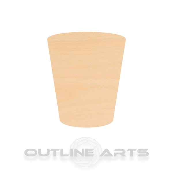 Unfinished Wooden Shot Glass Craft Shape