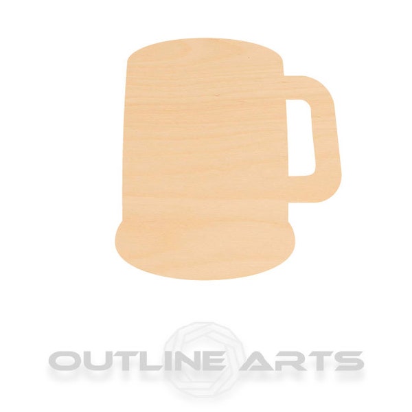 Unfinished Wooden Beer Mug Craft Shape