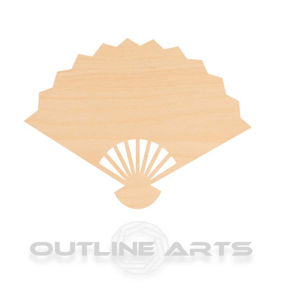 Unfinished Wooden Fan Craft Shape