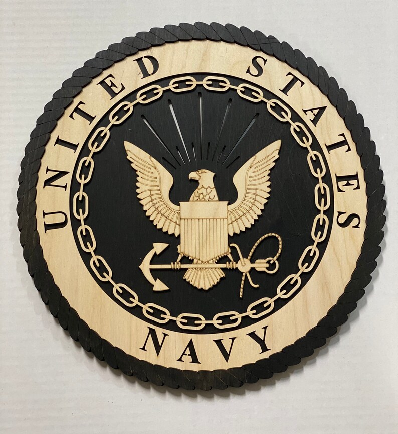 Navy layered 3D sign wooden navy sign Navy US Navy Etsy