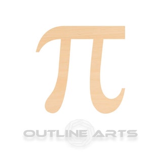 Cursive Pi Math Pi Symbol Wood Cutout - Birch Craft Shape for Painting - Etsy