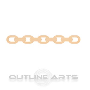 Unfinished Wooden Chain Craft Shape