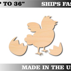 Unfinished Wooden Baby Chick Craft Shape