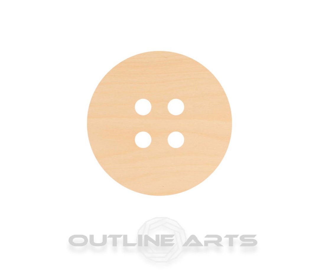 Button Cutouts Birch Wood Button Shapes, Craft Cutouts (unfinished, Various Sizes) - Etsy