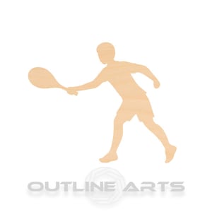 Unfinished Wooden Tennis Cut Laser Wood Craft Shape