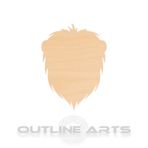 Unfinished Wooden Lion Head Craft Shape