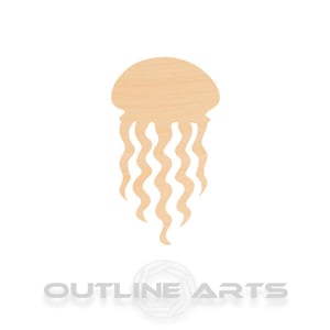 Unfinished Wooden Jellyfish Craft Shape