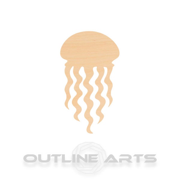 Unfinished Wooden Jellyfish Craft Shape