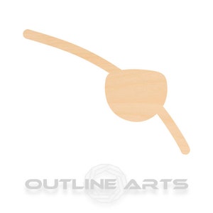 Birch Wood Eye Patch Shape - Laser Cut Craft Supply