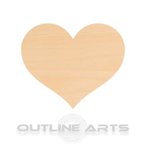 Unfinished Wooden Heart Craft Shape