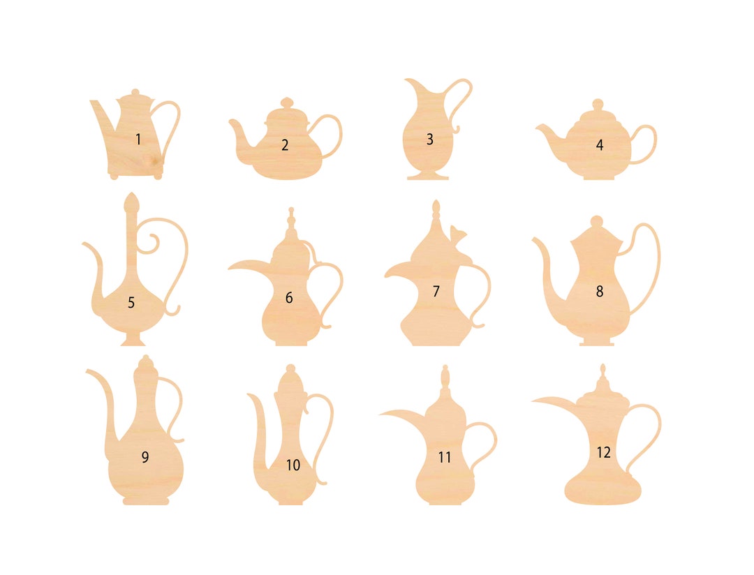 Birch Wood Coffee Pot Cutout: Teapot Shape for DIY Crafts - Etsy
