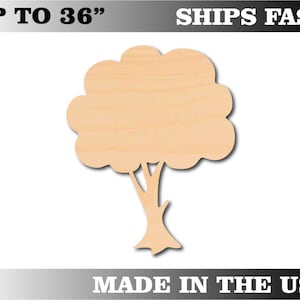 Apple Tree Cutout: Wooden Craft Shape (Birch, Unfinished)