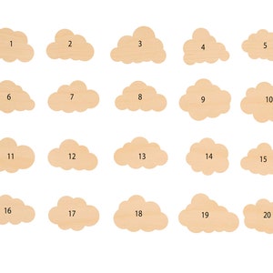 Unfinished Wooden Cloud Craft Shape
