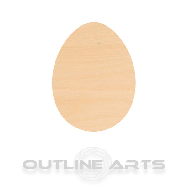 Unfinished Wooden Egg Craft Shape