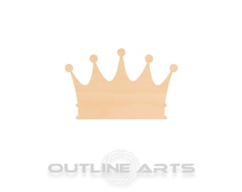 Unfinished Wooden Crown Craft Shape