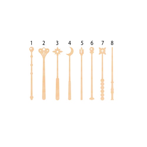 Magic Wand Wood Cutout: Birch Craft Shape, Unfinished