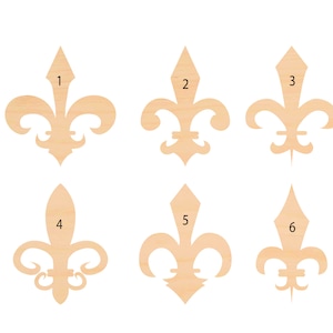 Unfinished Wooden Fleur De Lis 1 Craft Shape