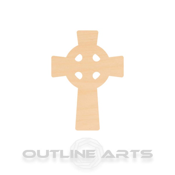 Unfinished Wooden Celtic Cross Craft Shape