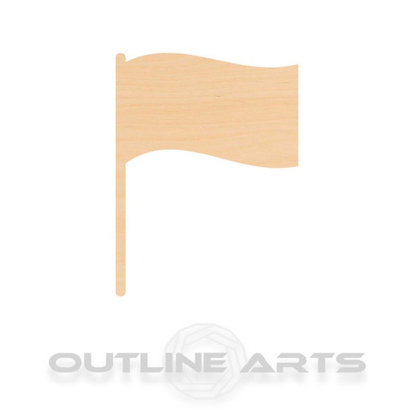 Unfinished Wooden Flag Craft Shape