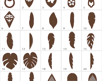 Birch Wood Earring Blanks - Laser Cut DIY Shapes