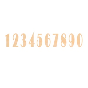 Unfinished Wooden Broadway Numbers Craft Shape