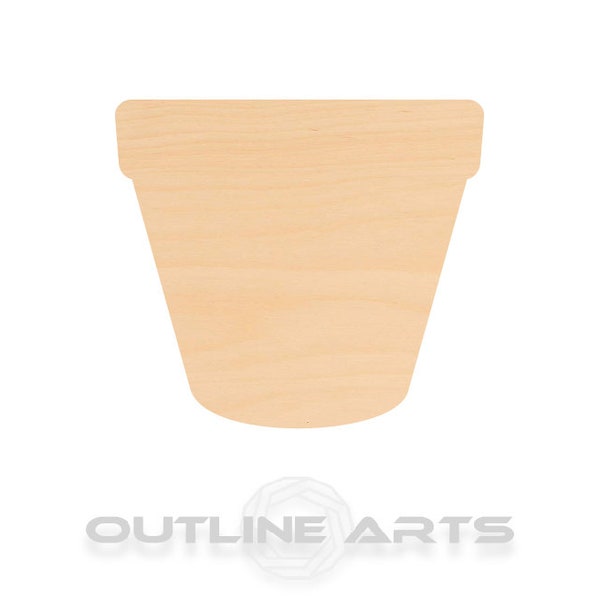 Unfinished Wooden Flower Pot Craft Shape