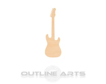 Birch Electric Guitar Wood Cutout - Unfinished Craft Shape