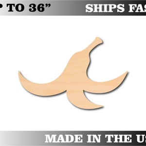 Unfinished Wooden Banana Peel Craft Shape