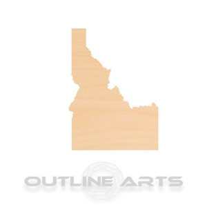 Unfinished Wooden Idaho Craft Shape