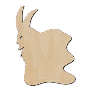 Unfinished Wooden Krampus Craft Shape