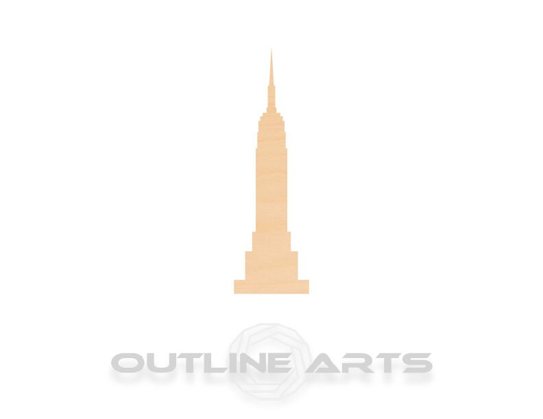 Empire State Building Wood Cutout, Birch (laser Cut Craft Shape) - Etsy
