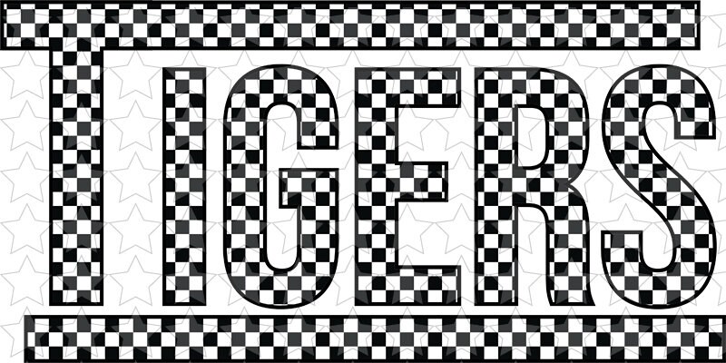 DTF TRANSFER 1133123 Checkered TIGERS - Etsy