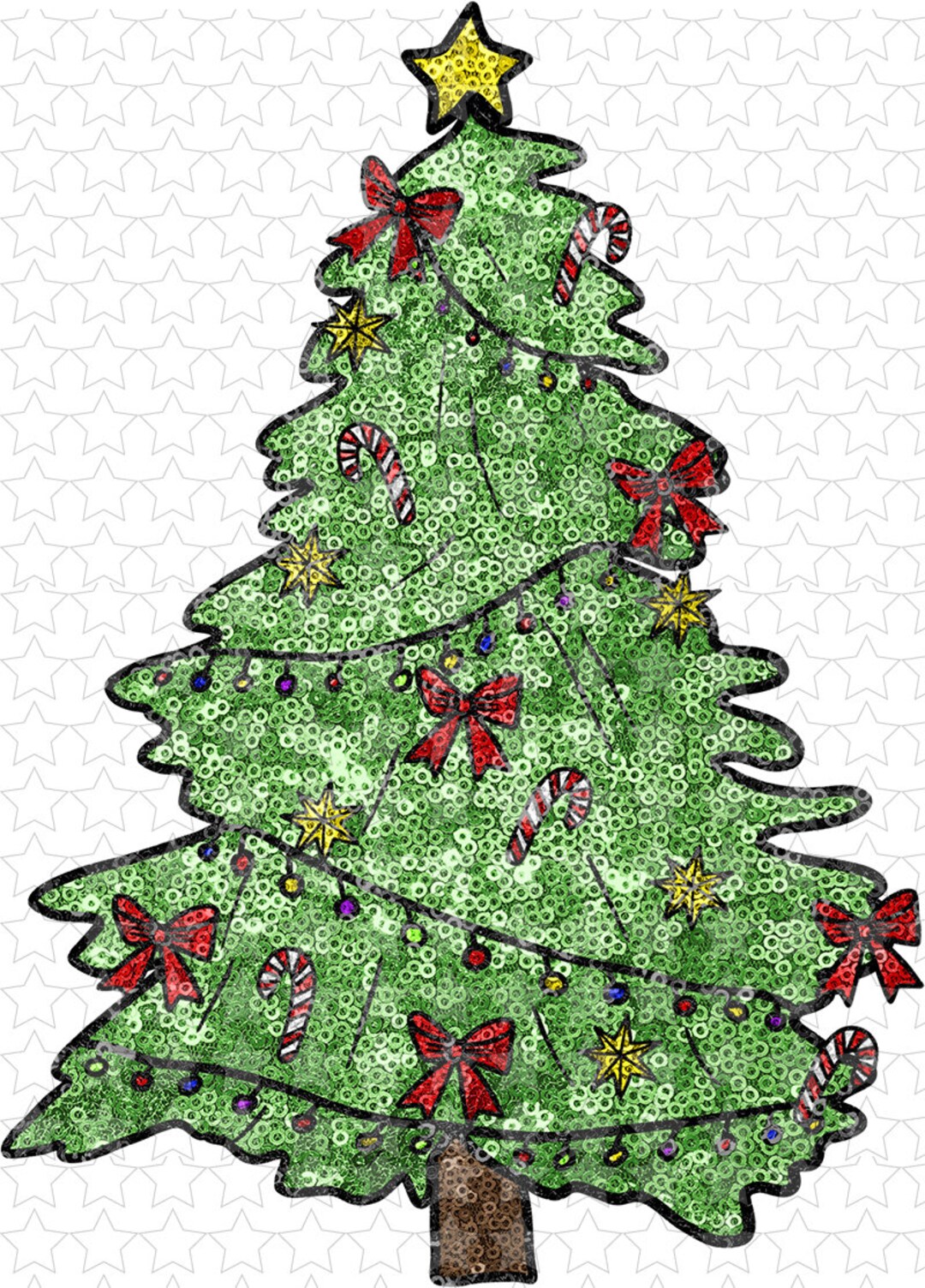 sequin christmas tie