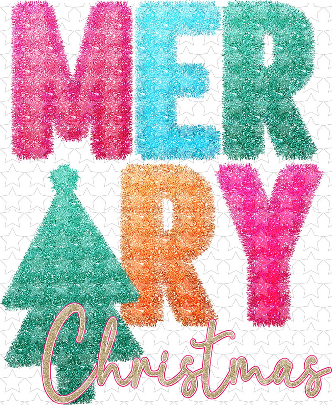 1134696 TINSEL MERRY CHRISTMAS Etsy