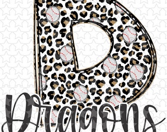 DTF TRANSFER 1126537  Personalized Baseball Letter