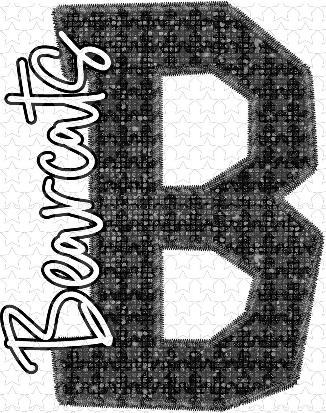 1134581 Personalized Black Glitter Letter Etsy