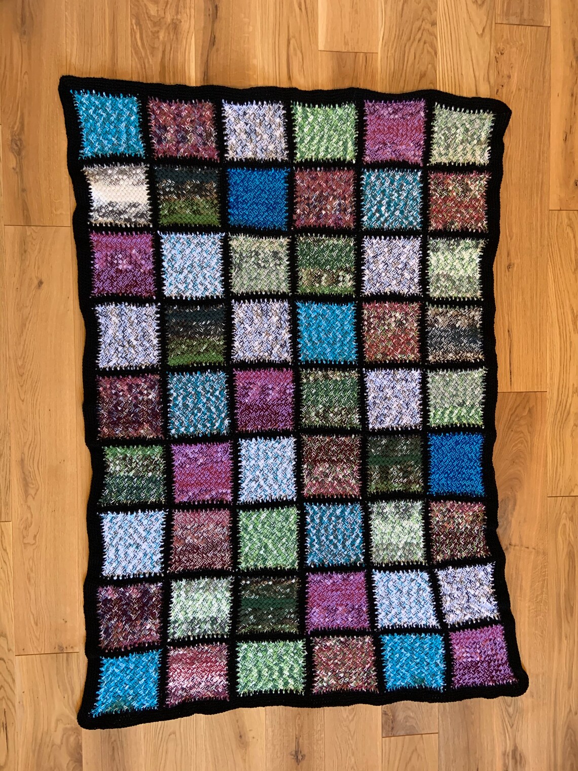 Patchwork Blanket Knitted Blanket fireplace Etsy UK