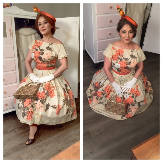 Vintage 50s Designed By Natlynn New York Sun Dress