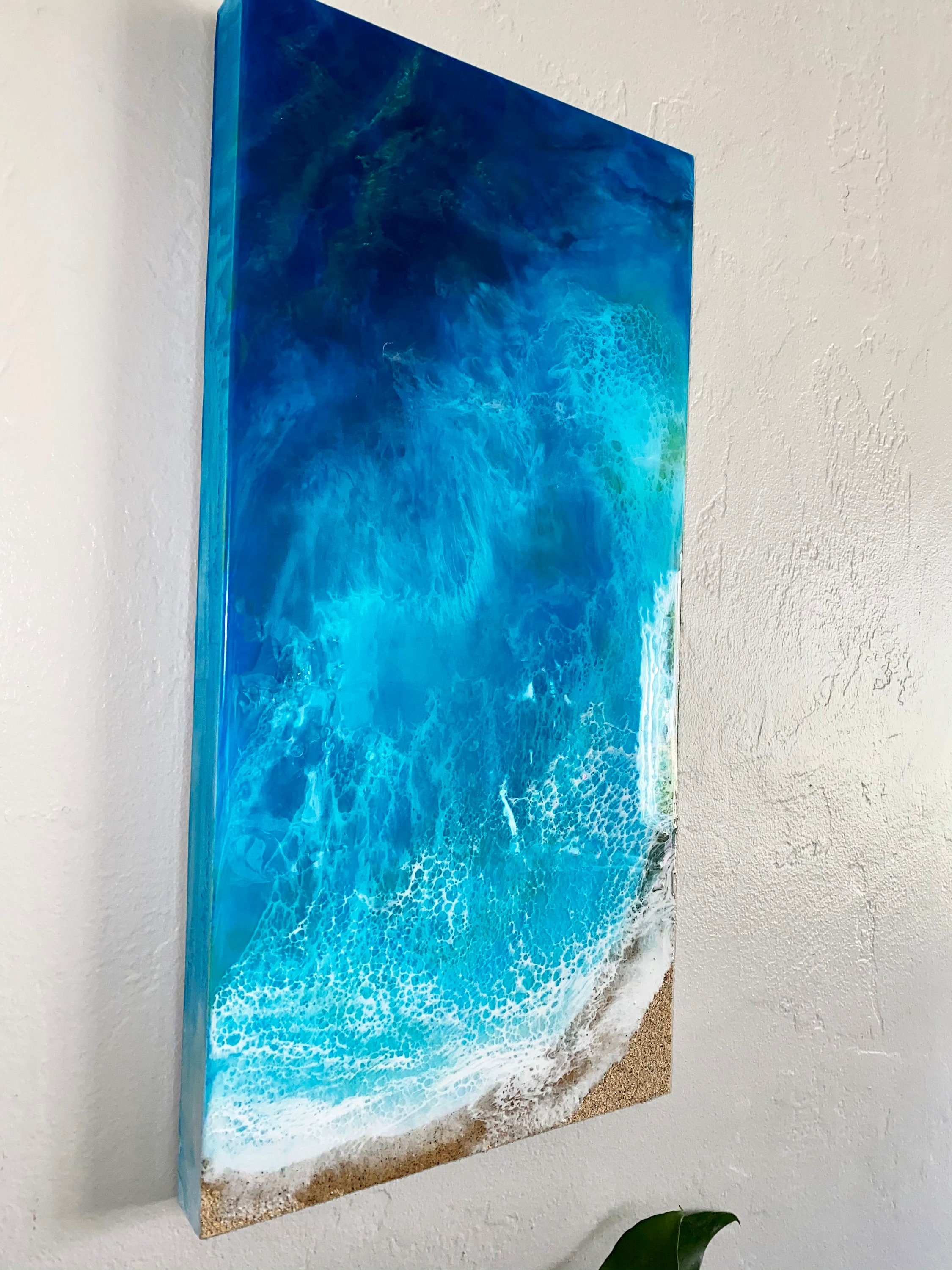 SOLD- Blue Hawaii- Epoxy Resin Ocean Wall Art Beach Resin Decor Resin ...