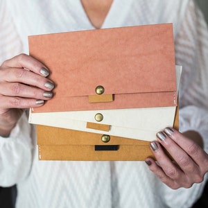 Cartera para viajeros, cartera de papel lavable, cartera de viaje, porta pasaporte, cartera de mano