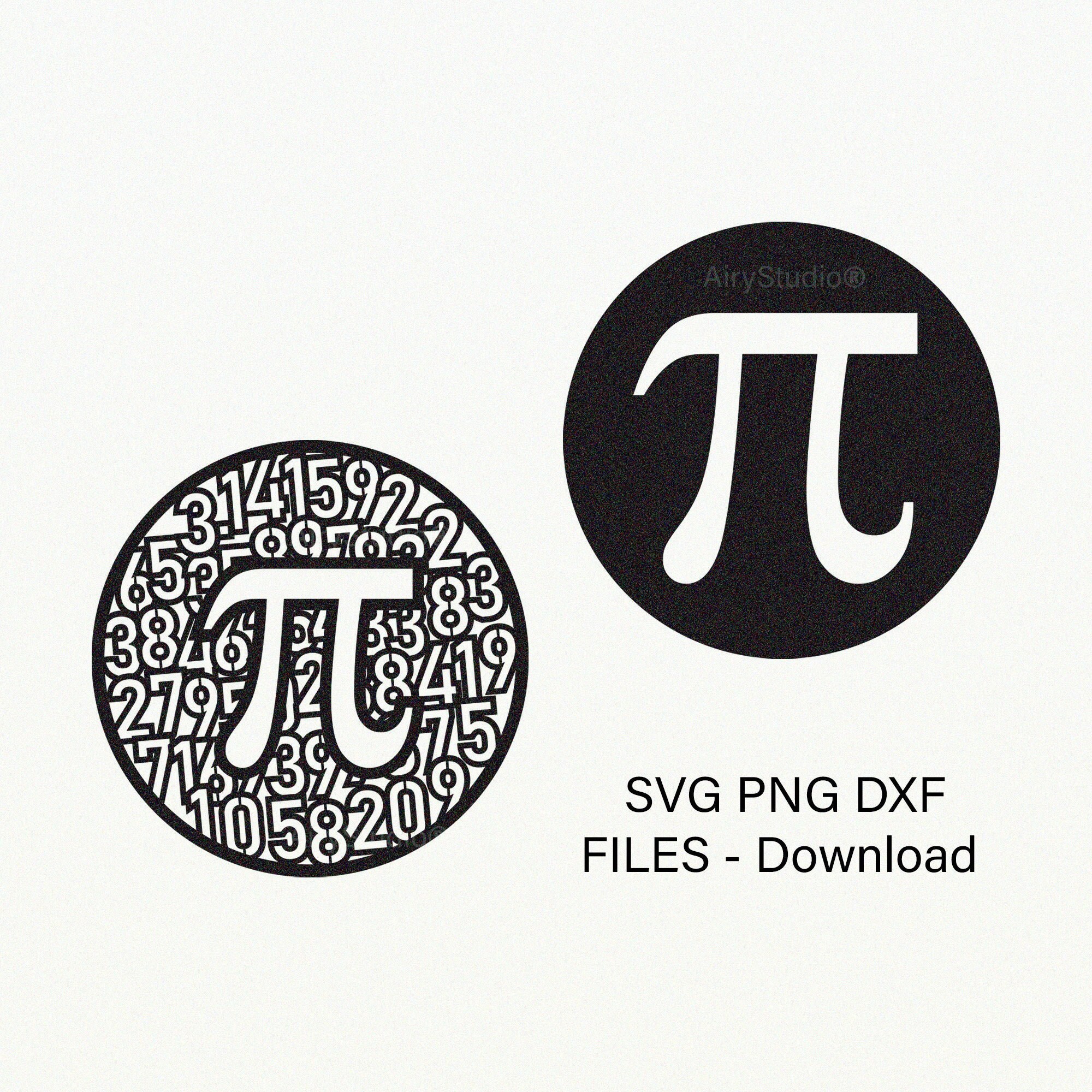 Pi(=^・・^=) Pi Symbol File, Math Logo, SVG, PNG, DXF, Silhouette, Piday