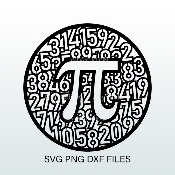 Pi Symbol File, Math Logo, SVG, PNG, DXF, silhouette, PiDay