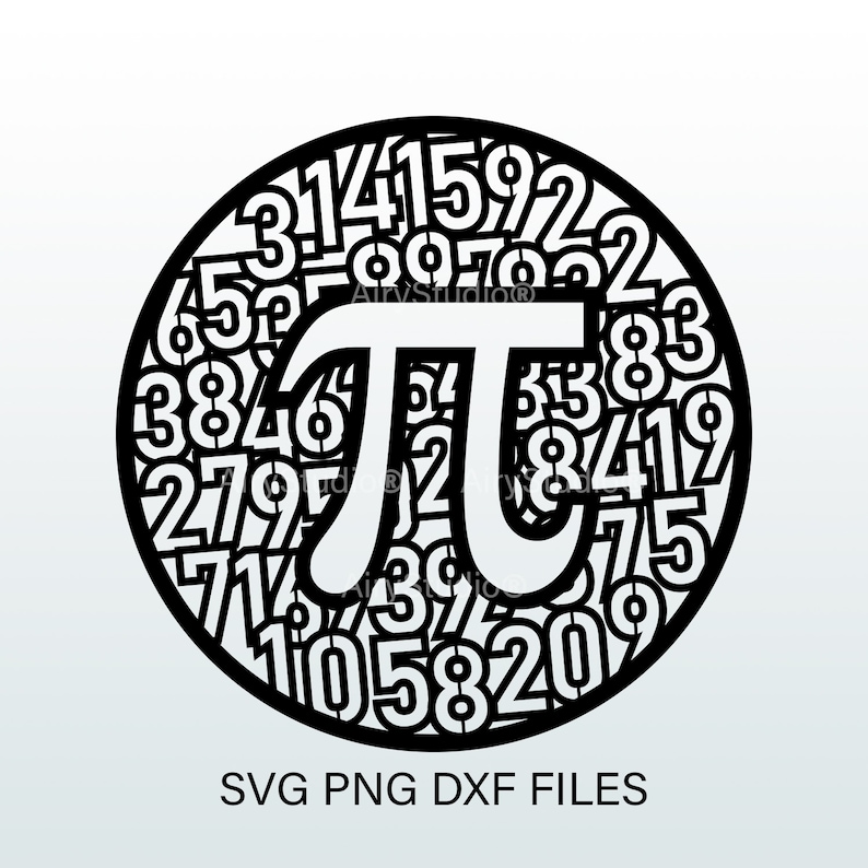 Pi Symbol File Math Logo SVG PNG DXF silhouette PiDay Etsy