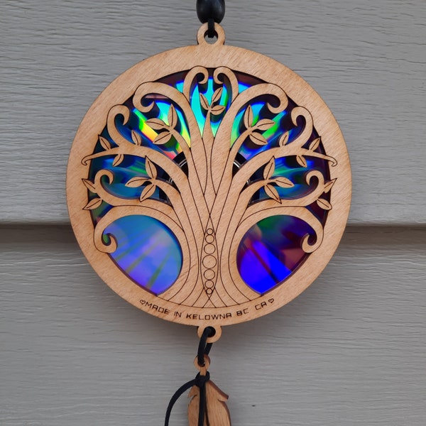 Tree of Life Suncatcher |  Repurposing DVDs | Laser Cut File | SVG, PDF, EPS | Digital File