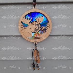 Big Moose Suncatcher |  Repurposing DVDs | Laser Cut File | SVG, PDF, EPS | Digital File