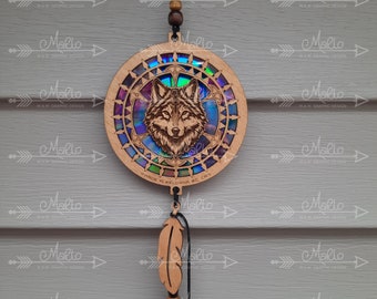 Laser Cut Wolf Suncatcher Design | DVD Repurpose (Digital File)
