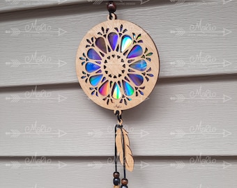 Flower Suncatcher Laser Cut File for DVDs | SVG, DXF, EPS (Digital File)