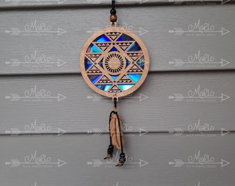 Triangle Suncatcher Laser Cut File | Repurposed DVD Design (svg, dxf, pdf)